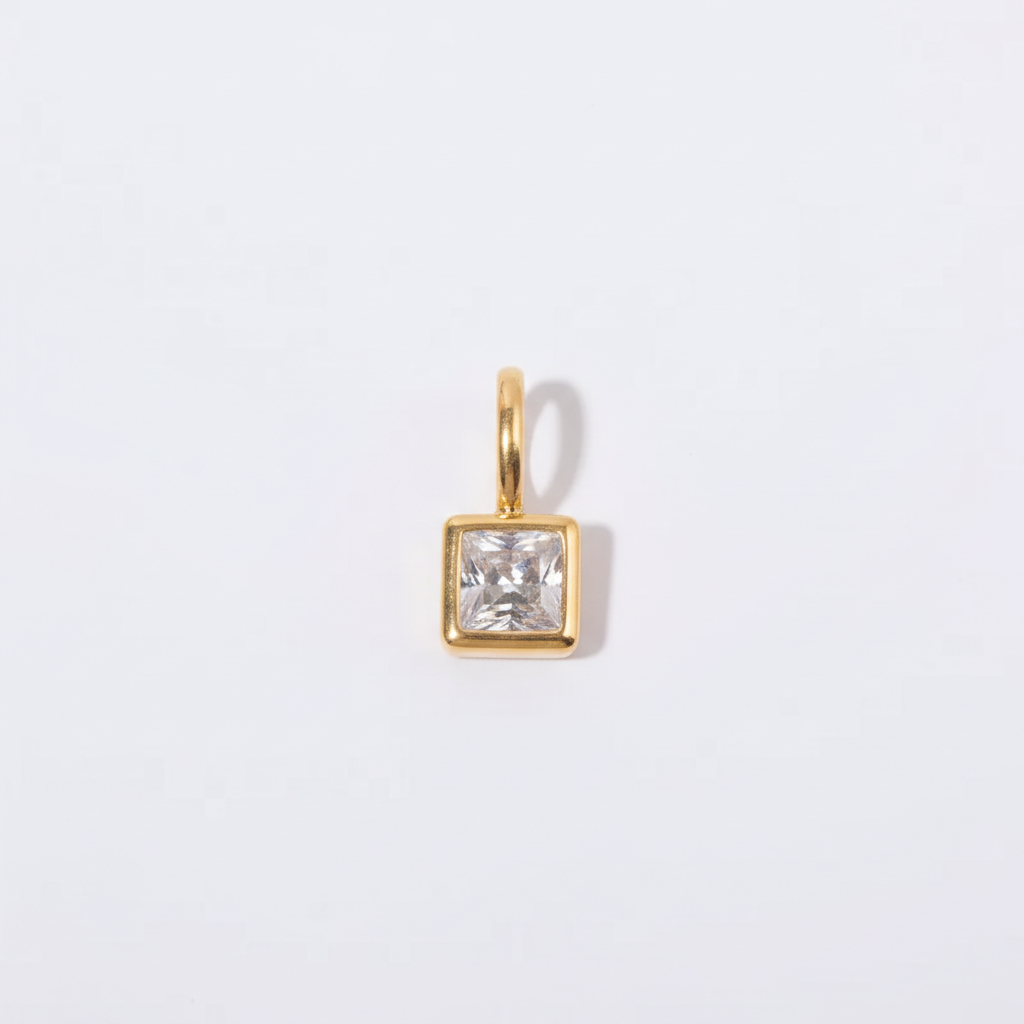 The Square Birthstone Pendant