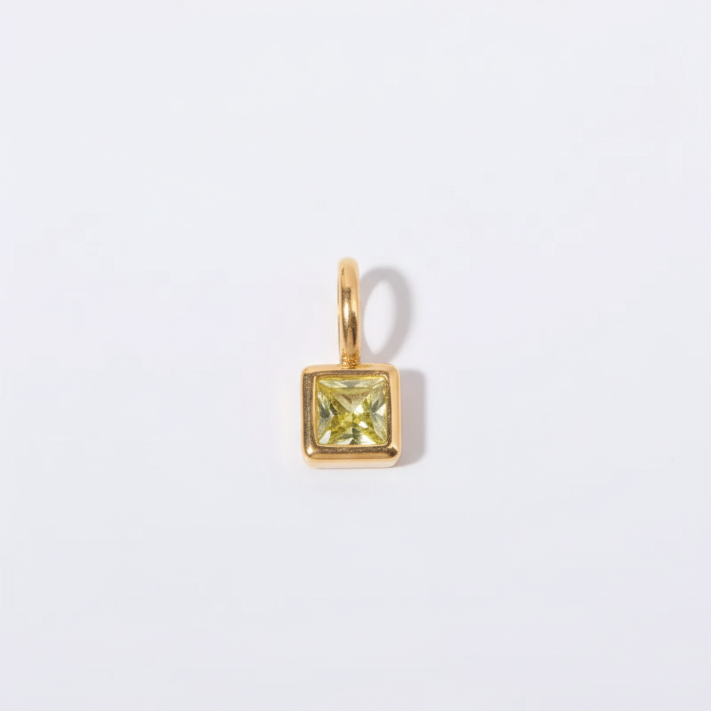 The Square Birthstone Pendant