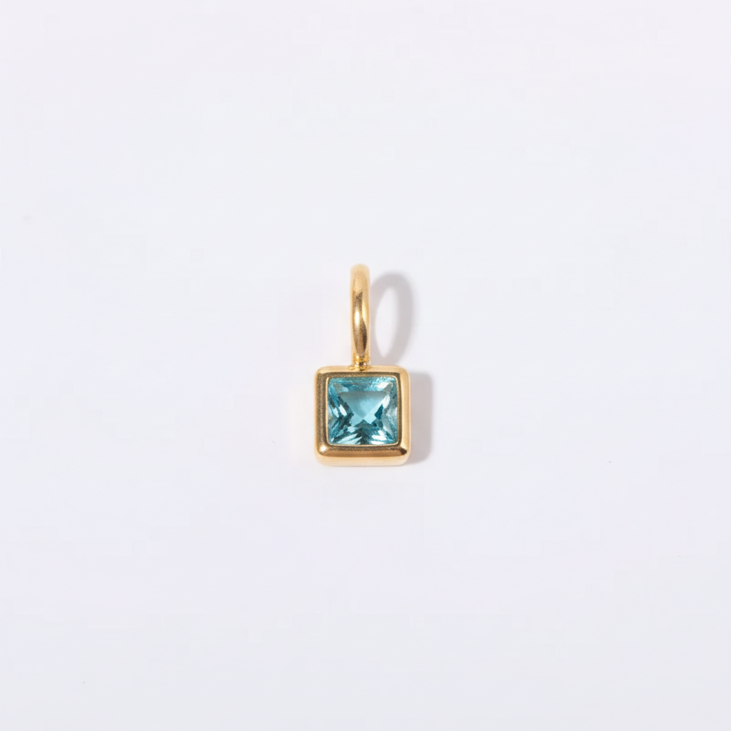 The Square Birthstone Pendant