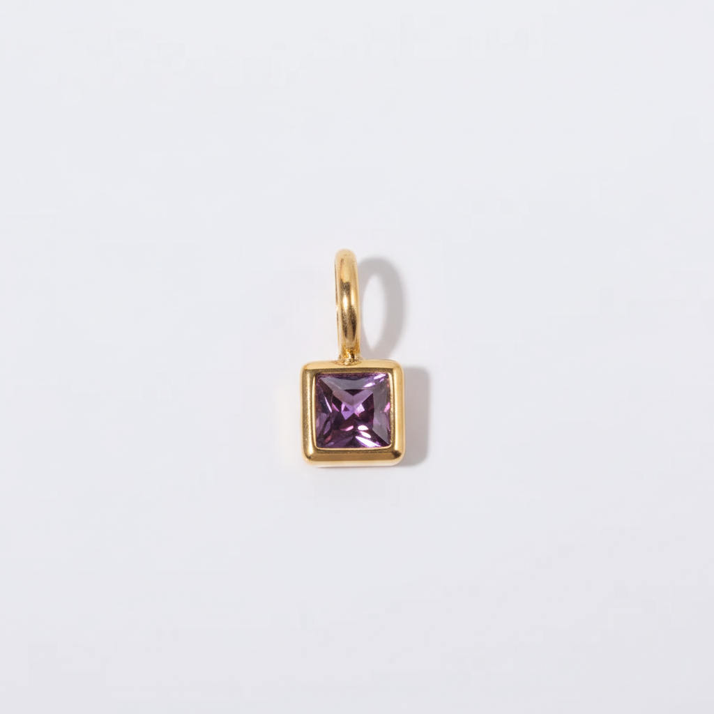 The Square Birthstone Pendant