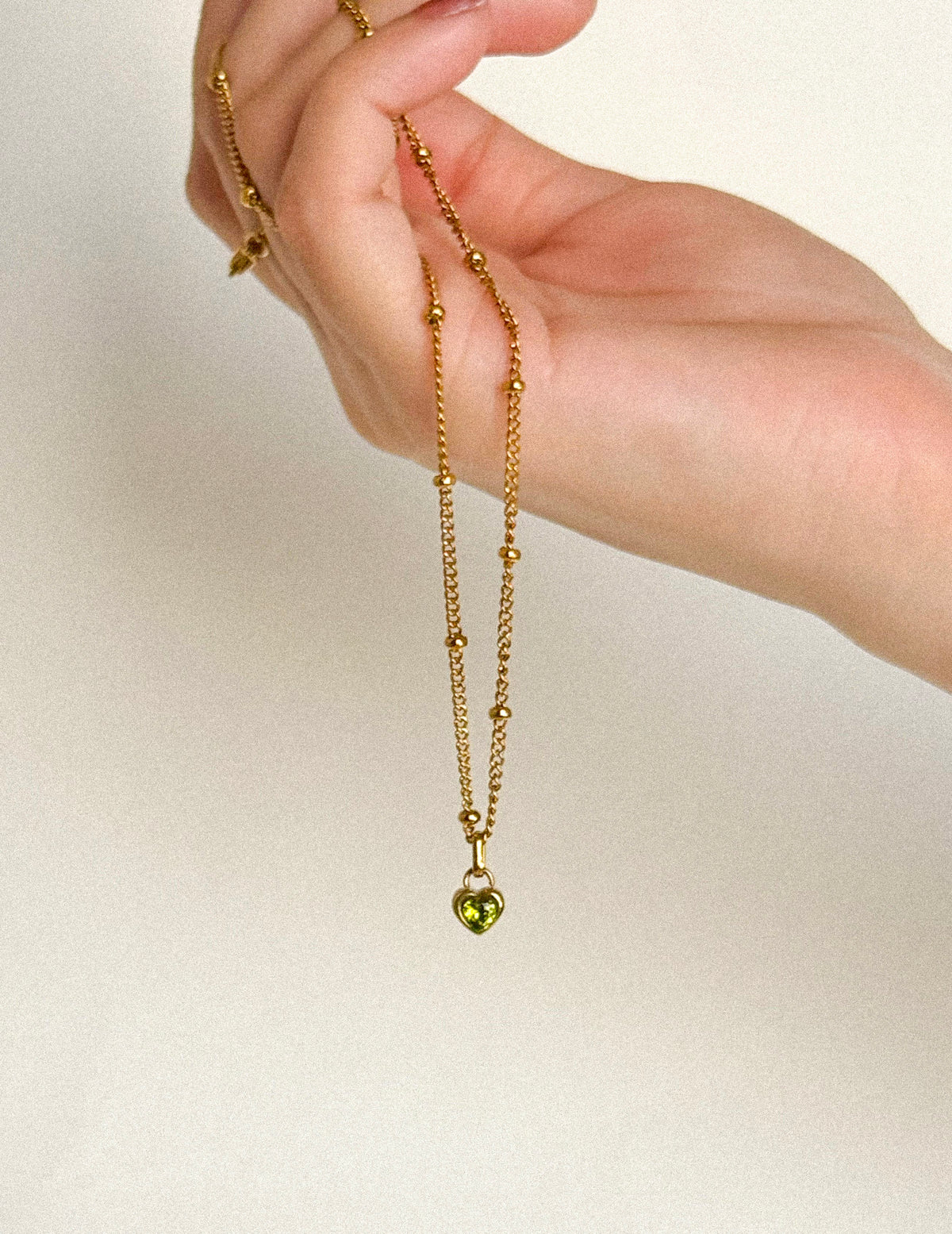 The Heart Birthstone Necklace