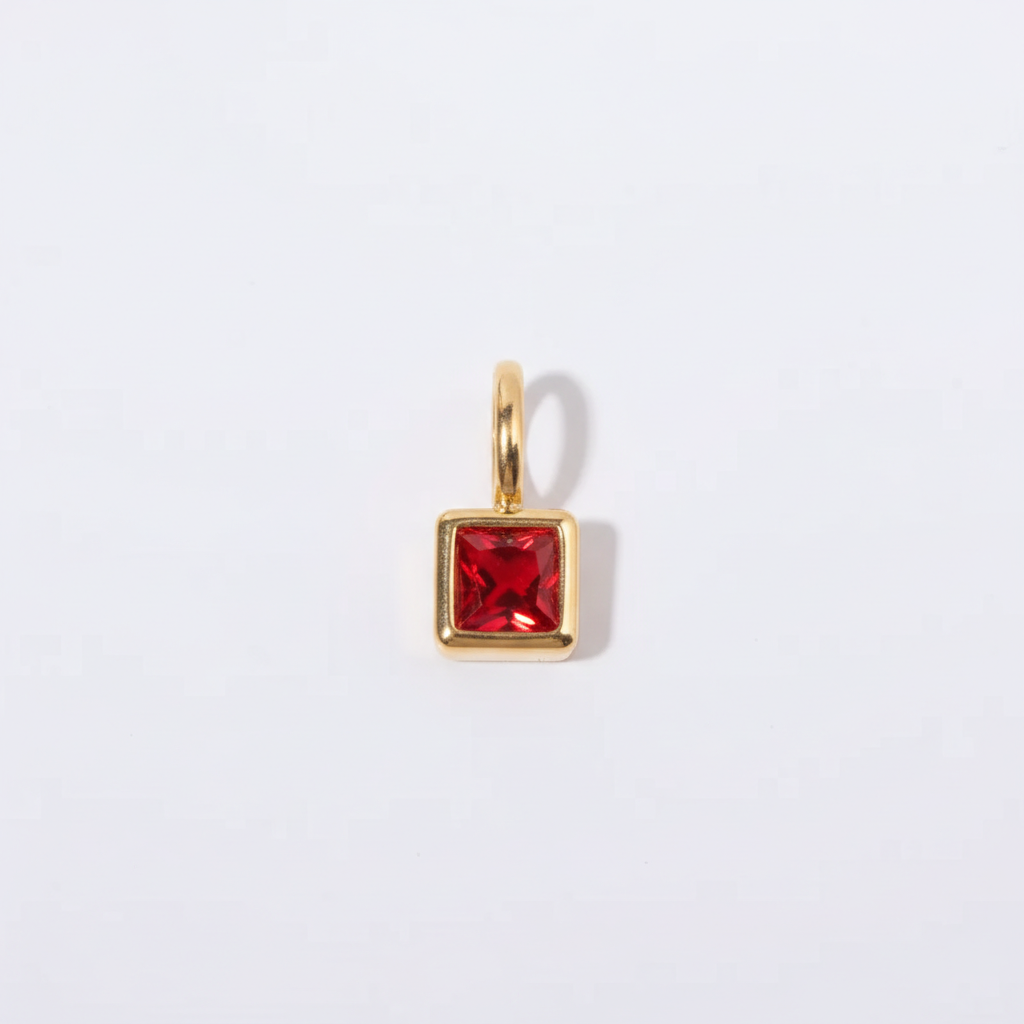 The Square Birthstone Pendant