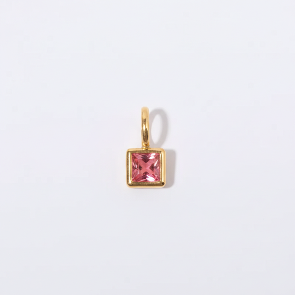 The Square Birthstone Pendant