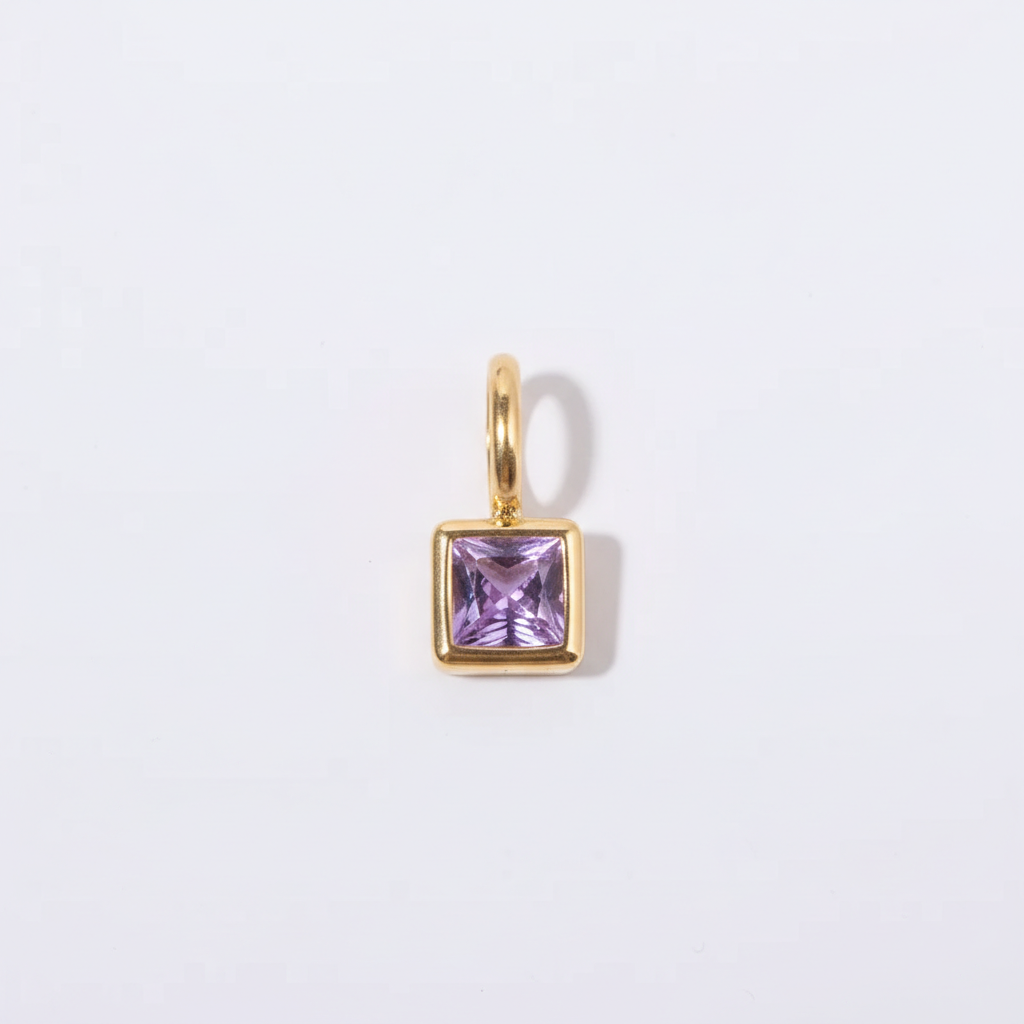 The Square Birthstone Pendant
