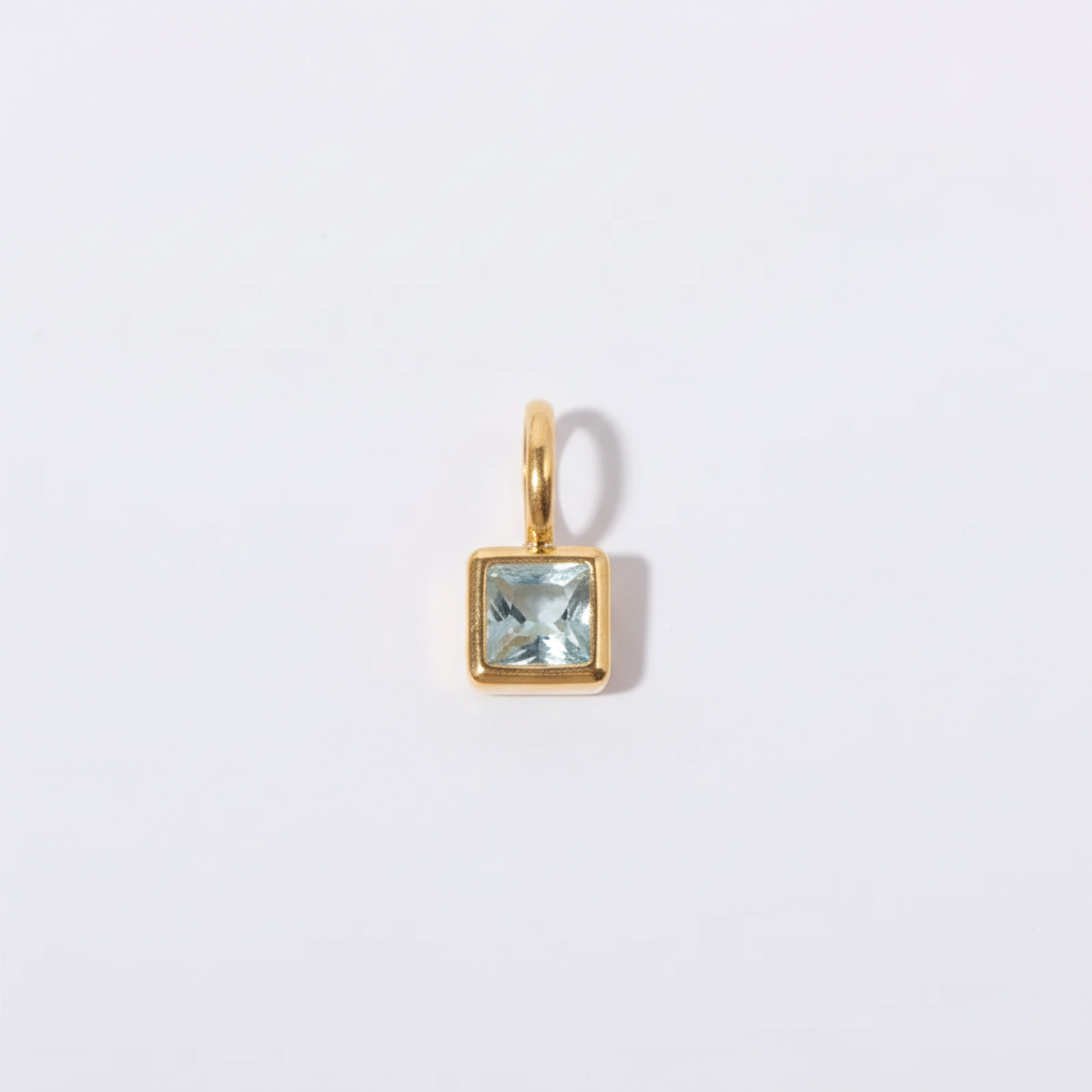 The Square Birthstone Pendant