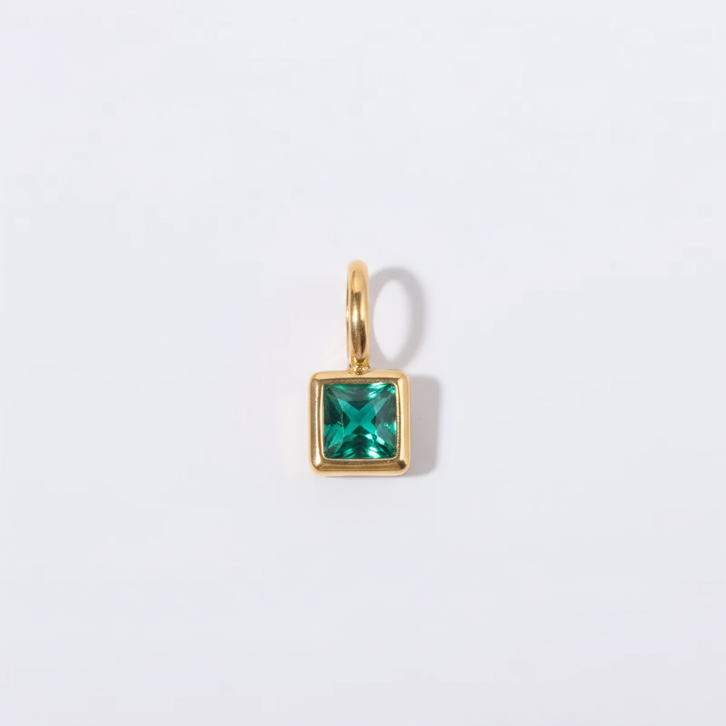 The Square Birthstone Pendant