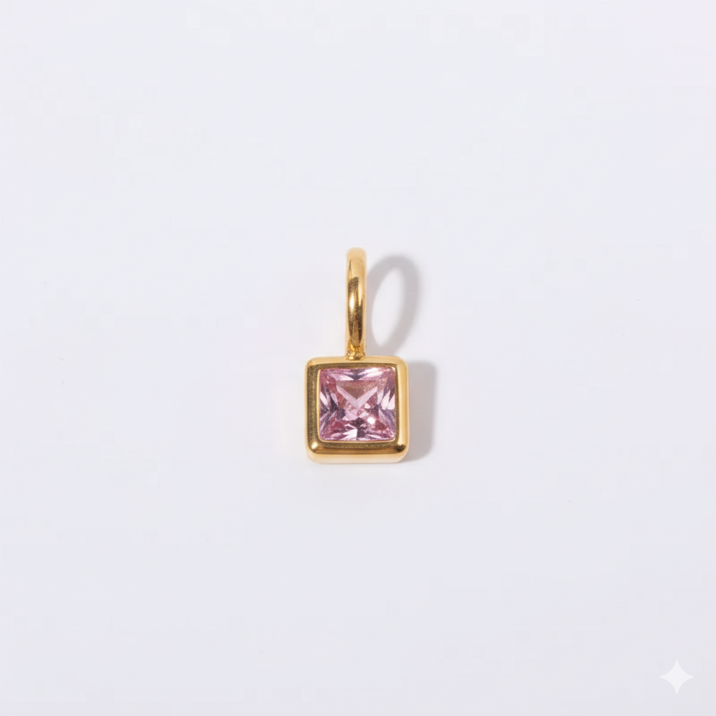 The Square Birthstone Pendant