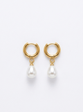 Pearl Droplet Hoops