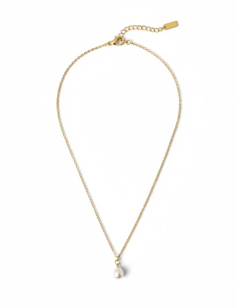 Droplet Pearl Necklace
