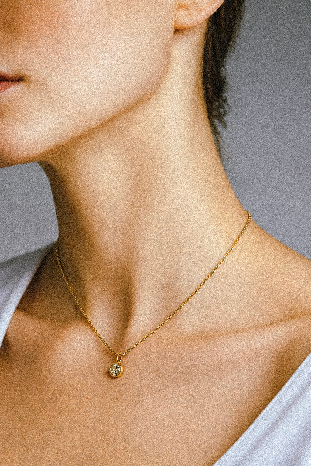 Round Birthstone Necklace