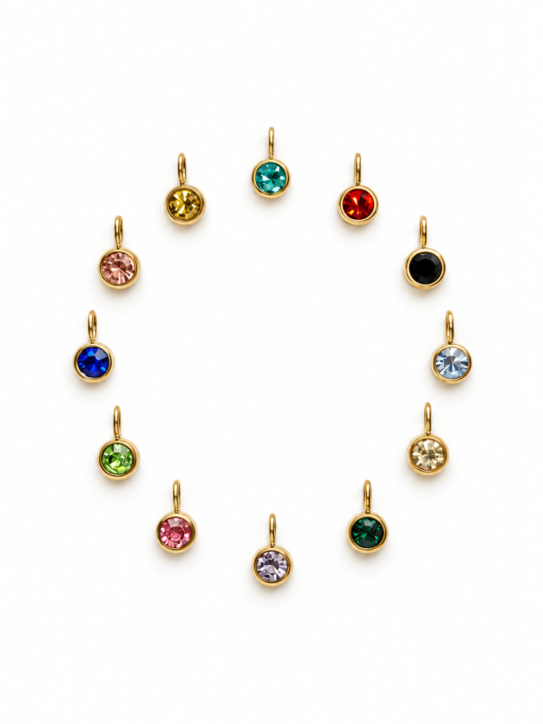 Round Birthstone Necklace