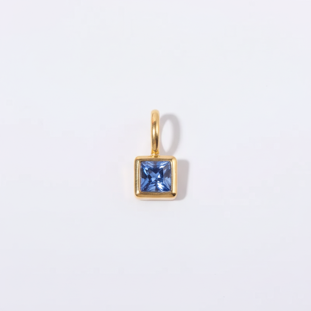 The Square Birthstone Pendant