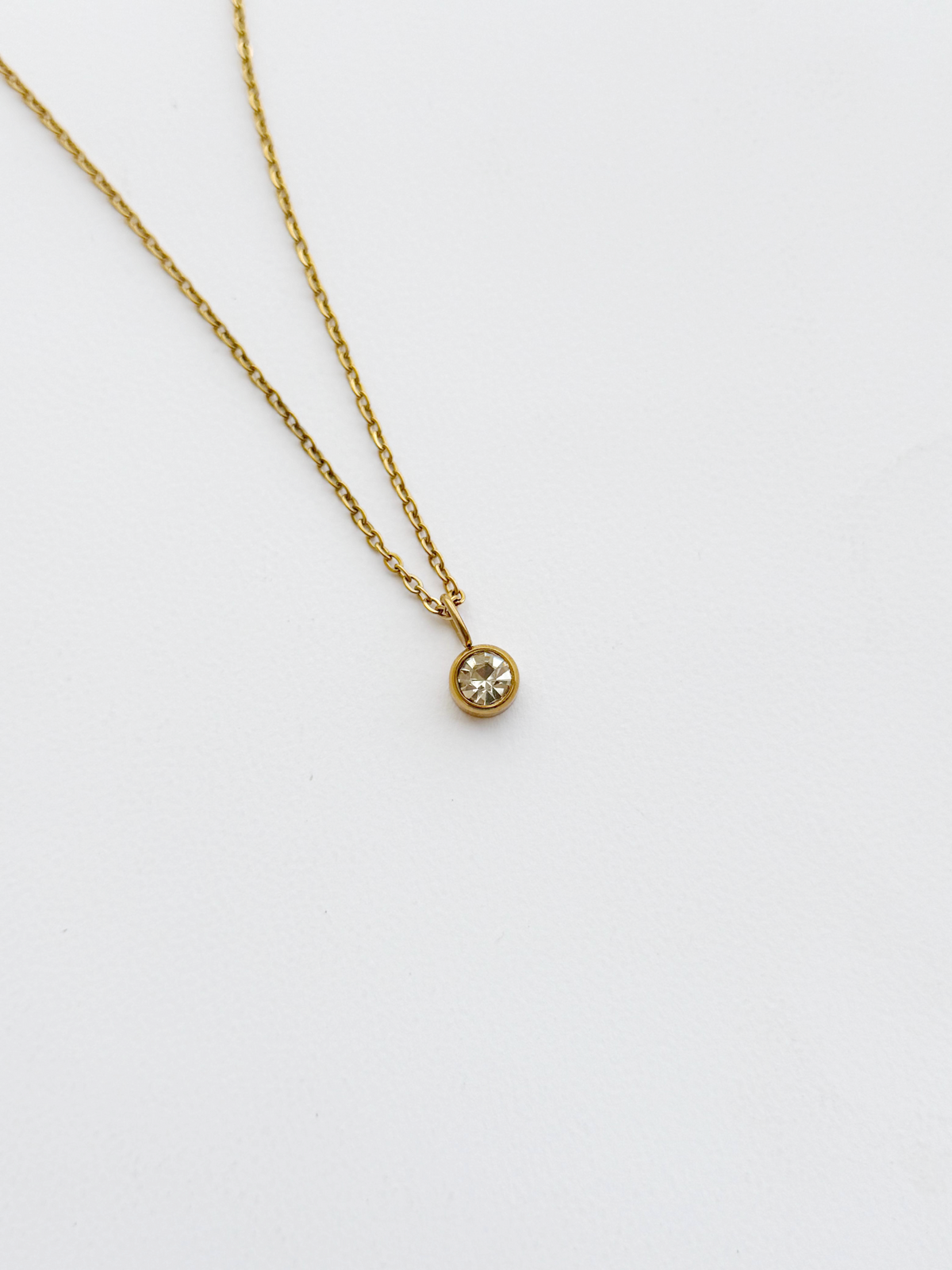 Round Birthstone Necklace