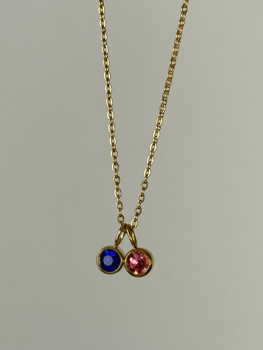 Round Birthstone Necklace